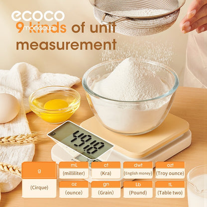 Ecoco Smart Digital Kitchen Scale High Precision Weight Machine