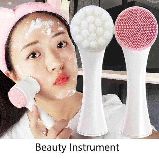 Silicone 2 in 1 Double Sided Facial Cleaning Brush