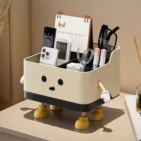 Cartoon Style Multi-Grid Cosmetic Storage Box