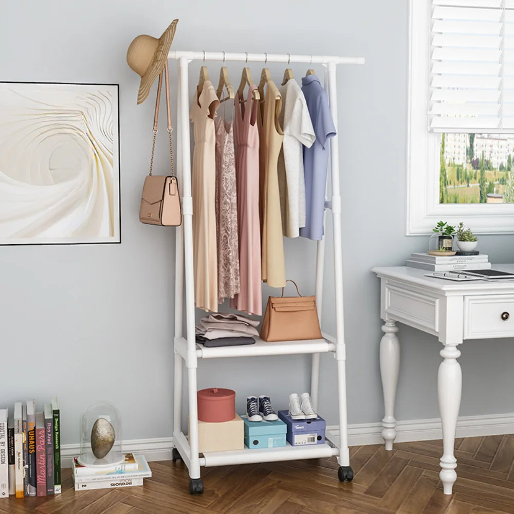 Triangle Coat and Clothes Rack with Wheels