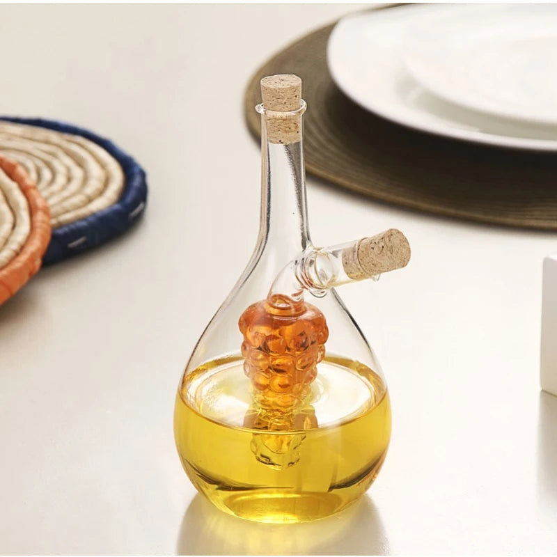 2 in 1 Double Layer Glass Olive Oil Bottle