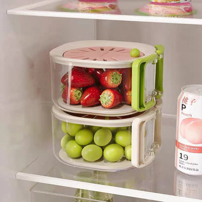 2-in-1 Fruit Washing Strainer Drain Bowl
