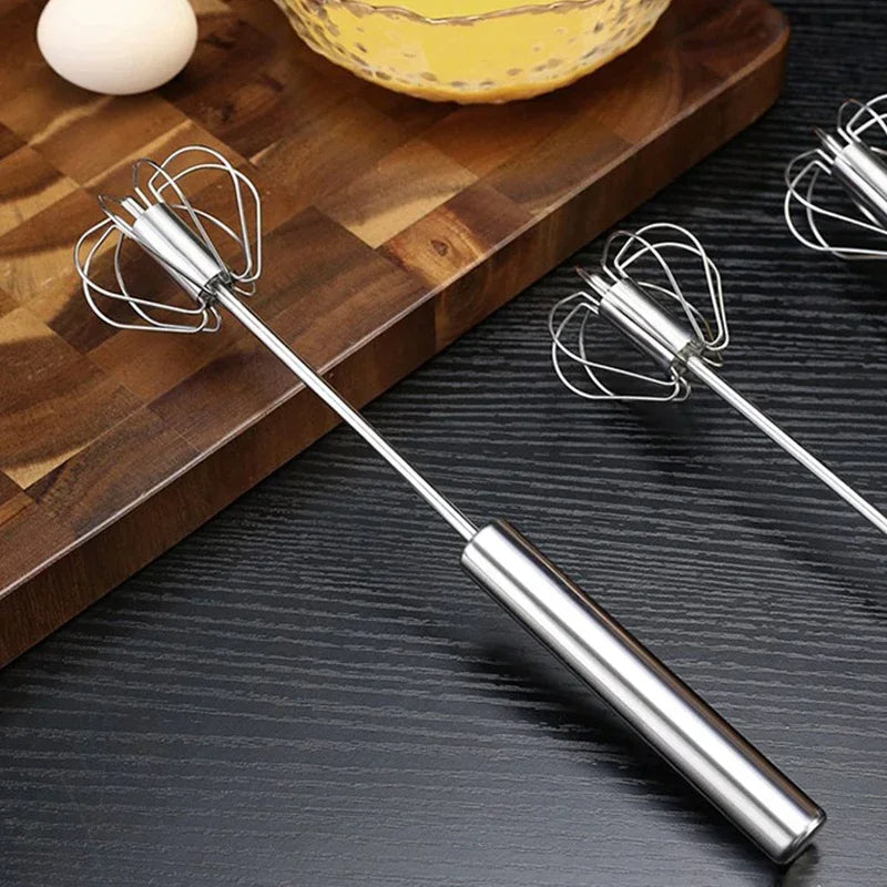 Stainless Steel Manual Egg Beater for Baking & Cooking