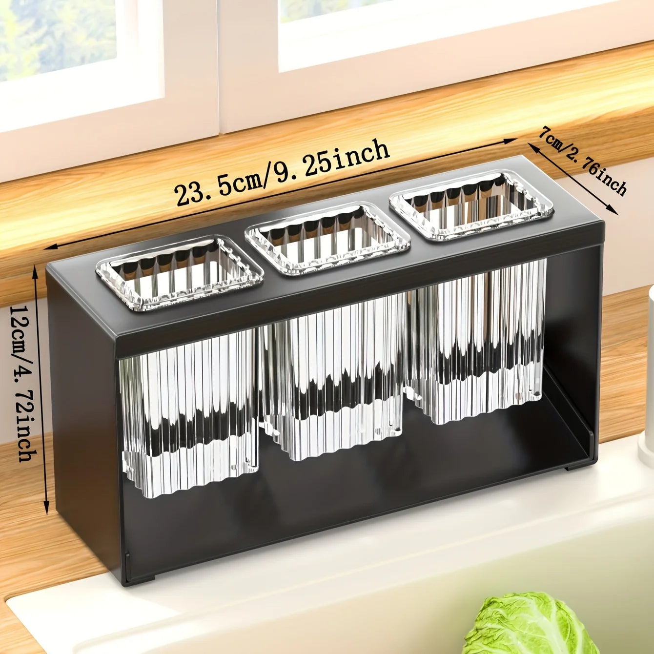 Stainless Steel Kitchen Cutlery Holder with Drain