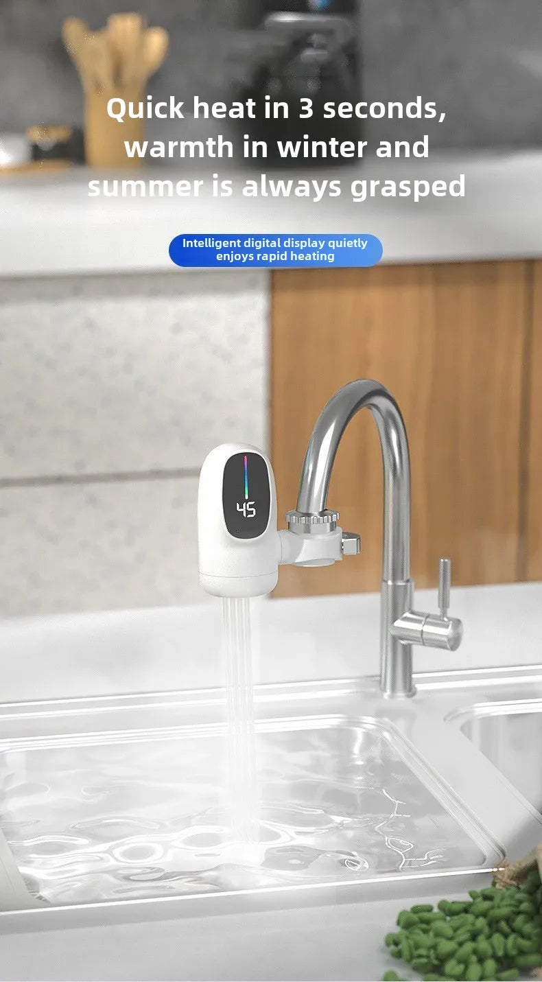 3000W Instant Electric Hot Water Heater Faucet | Tankless Fast Heating Tap with LED Display – Runstore.pk