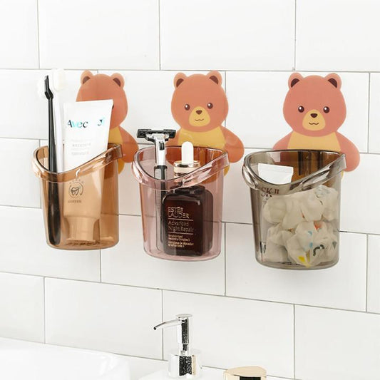 Cartoon Wall Mount Toothbrush Holder 1Pc