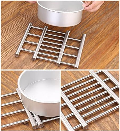 Expandable Stainless Steel Hot Pot Rack – Heat Mat