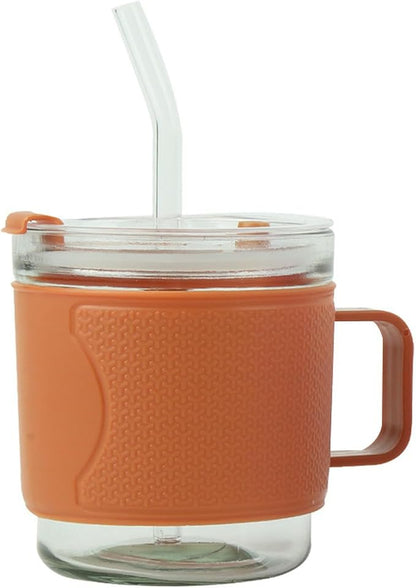 Heat-Resistant Glass Sipper Cup with Handle – Insulated Mini Mug