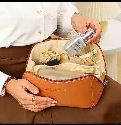 Large Capacity Waterproof Leather Cosmetic Bag