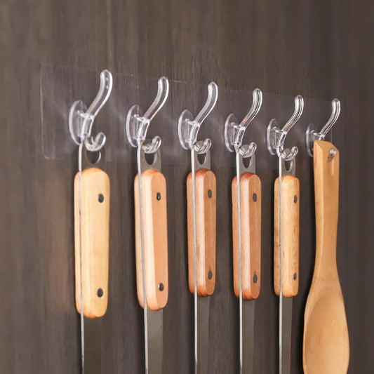 Multipurpose Strong Self Adhesive Transparent Wall Hooks