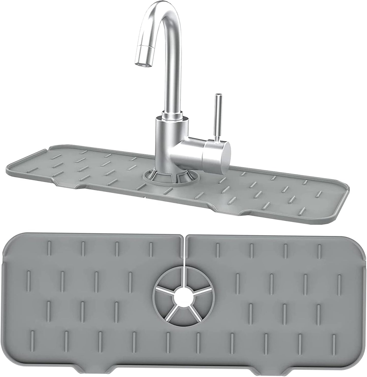 Silicone Kitchen Sink Splash Guard – Faucet Water Splash Catcher Mat