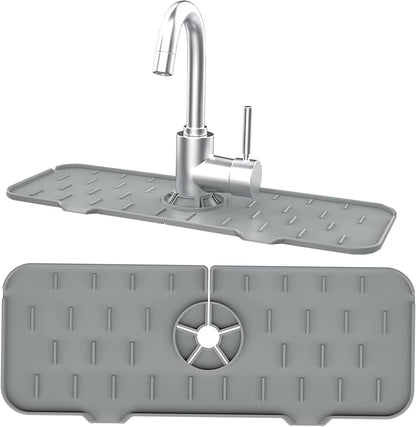 Silicone Kitchen Sink Splash Guard – Faucet Water Splash Catcher Mat