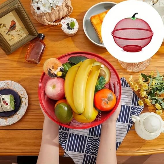 Mesh Fruit Storage Basket with Pest Cover