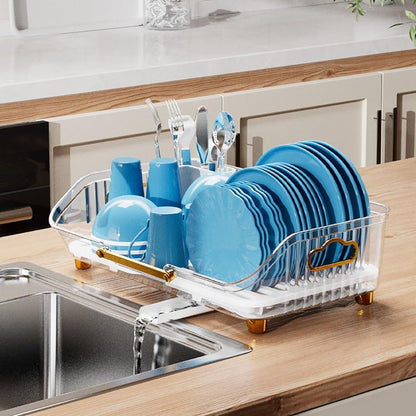 Simple Kitchen Dish Rack with Draining Tray