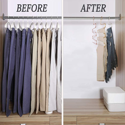 Multi Functional Stainless Steel 5 Layer Clothes Hangers - 1 Pc