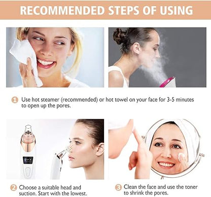 Rechargeable Blackhead Remover Vacuum Pore Cleaner