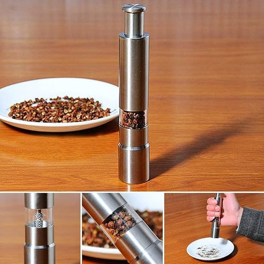 Stainless Steel Manual Pepper & Salt Grinder