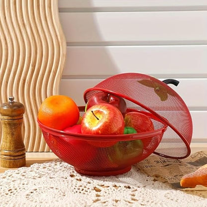 Mesh Fruit Storage Basket with Pest Cover