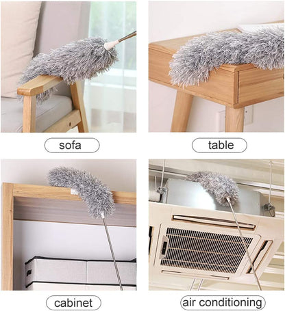 Extendable Stainless Steel Microfiber Duster with Long Handle (100cm)