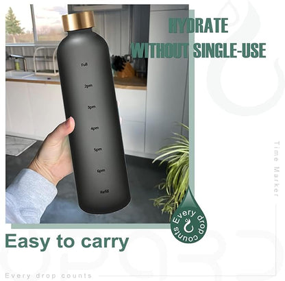Leak-Proof BPA-Free Sports Water Bottle with Time Marking