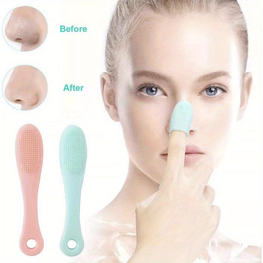 Finger Shape Silicone Nose Cleaner Blackhead Remover - 1Pc