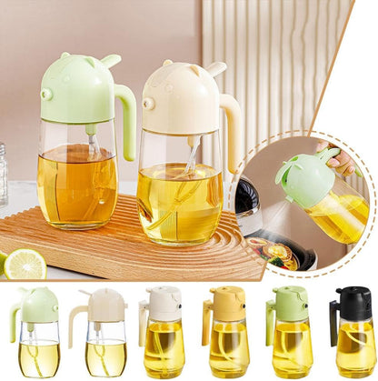 2-in-1 Oil Sprayer & Dispenser Bottle – Glass
