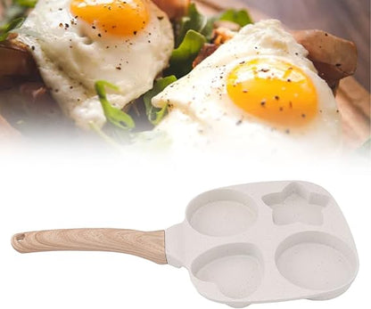 4-Hole Nonstick Egg Fry Pan – Aluminium Omelette & Pancake Maker
