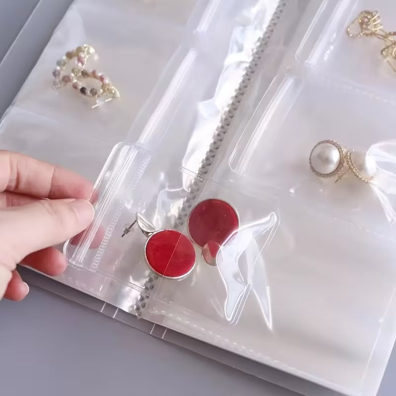 84 Grid Jewelry Organizer Book with Portable Storage Compartments