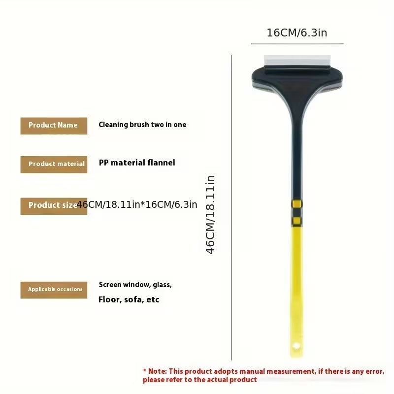 2-in-1 Window Cleaner | 360° Rotatable Glass Wiper & Screen Brush – Runstore.pk