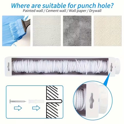 4-Line Retractable Clothesline | Wall Mounted Indoor & Outdoor Laundry Dryer – Runstore.pk