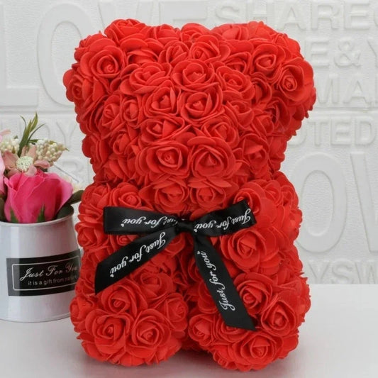 Romantic Rose Bear Gift | Eternal Flower Teddy Bear