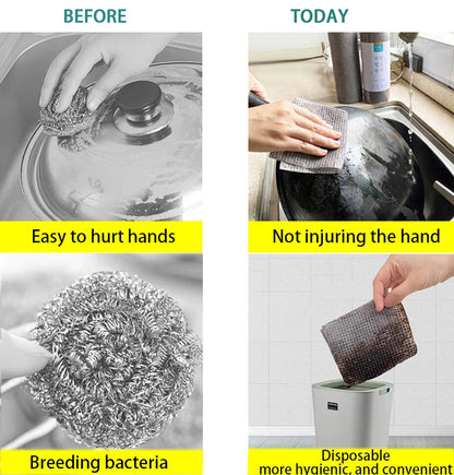 Scrubbing Resistant Kitchen Dish Cleaning Cloth (1 Roll)