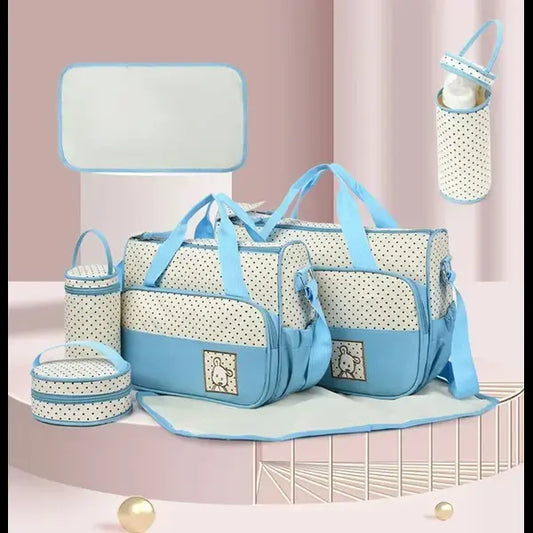 5PCS Large Capacity Mummy Baby Bag Set Organizer