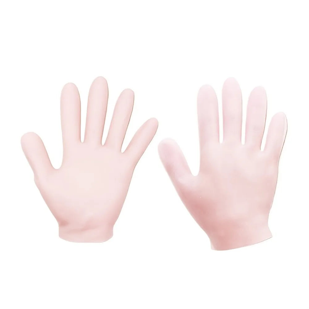 1 Pair Silicone Gel Moisturizing Gloves | Soft Spa Hand Care Gloves for Dry Hands | Hydrating, Exfoliating & Anti-Crack Skin Repair Gloves