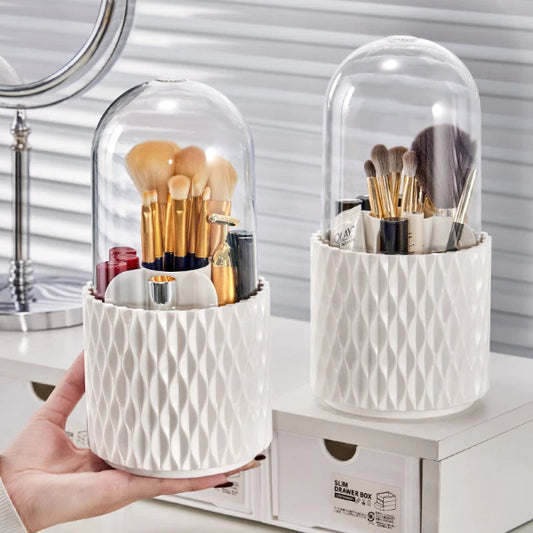 360 Rotating Makeup Brush Holder Organizer Stand