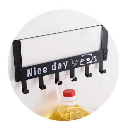 Metal Door Hook Hanger Organizer with 6 Hooks