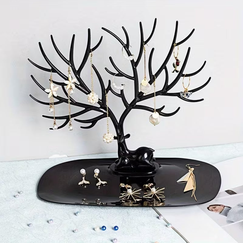 Tree Jewelry Display Stand Organizer | Deer Shape Jewelry Holder & Tray – Runstore.pk