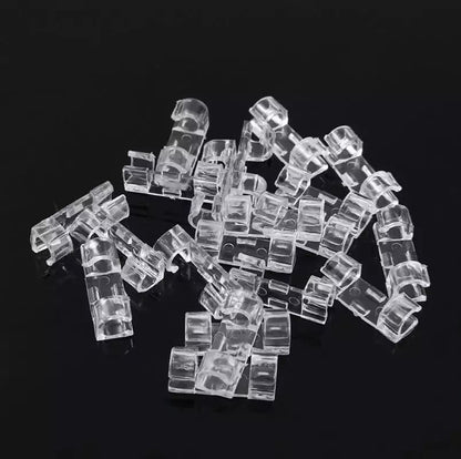 20 Pcs Transparent Self-Adhesive Cable Clips Organizer