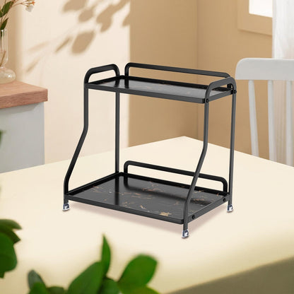 Marble Texture 2 Tier Cosmetic Organizer | Luxury Bathroom Vanity Storage Rack