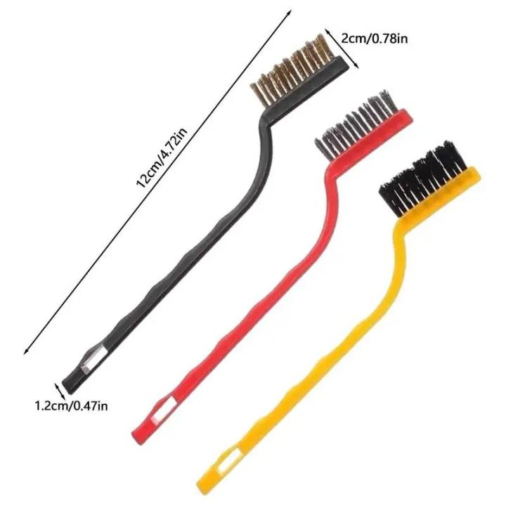 3 Pcs Wire Brush Set for Rust & Dirt Cleaning