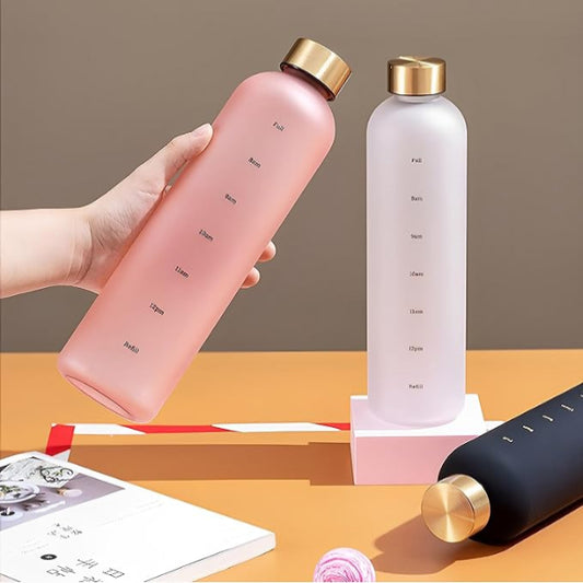 Leak-Proof BPA-Free Sports Water Bottle with Time Marking