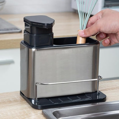 3-in-1 Kitchen Soap Dispenser with Organizer