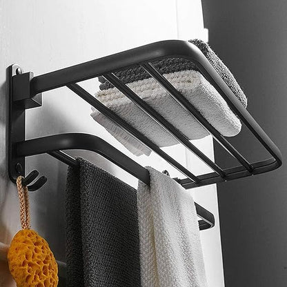 Punch-Free Wall-Mounted Iron Towel Rack Holder