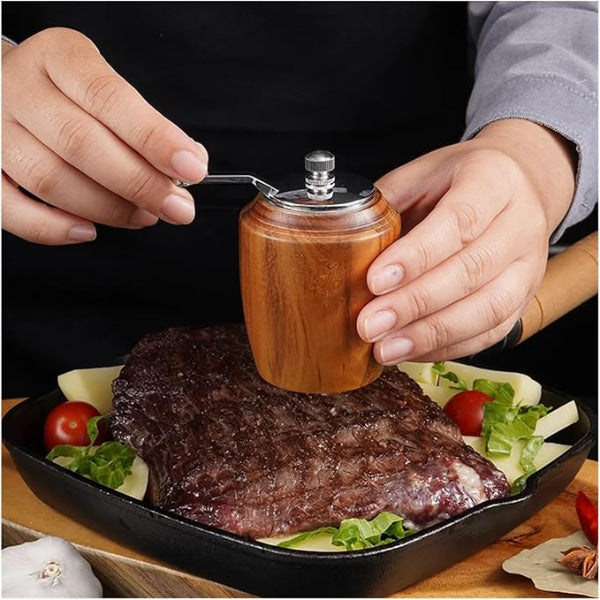 Manual Wooden Pepper Grinder – Hand Operated Mill