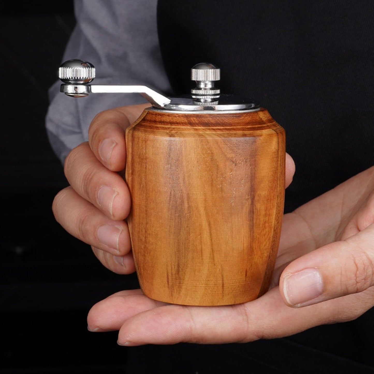 Manual Wooden Pepper Grinder – Hand Operated Mill
