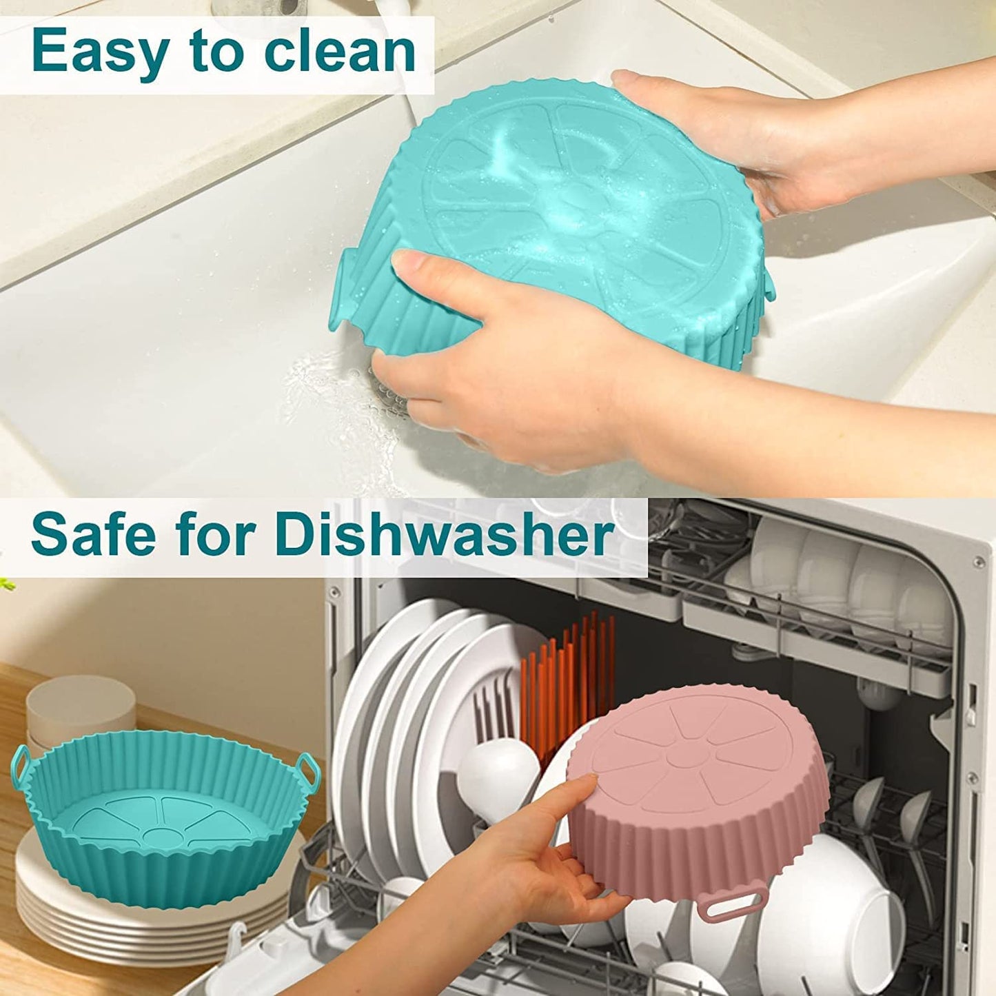 Silicone Reusable Air Fryer Baking Tray 1Pc