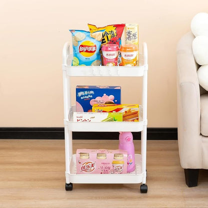 3 Layer Rolling Storage Trolley Utility Cart