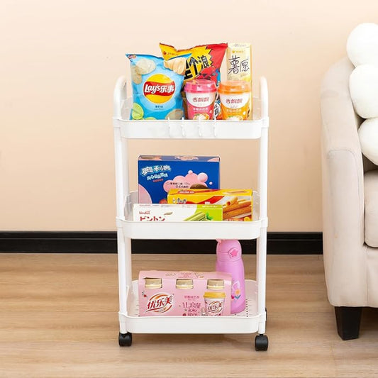 3 Layer Rolling Storage Trolley Utility Cart