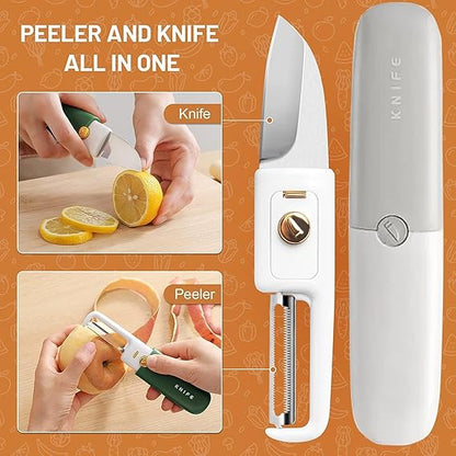 2-in-1 Stainless Steel Fruit Knife & Peeler