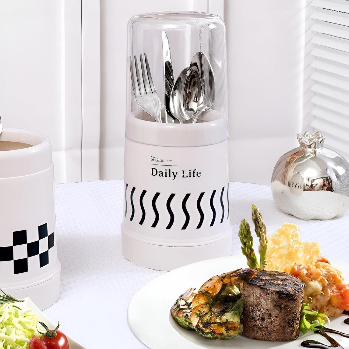 Multifunction Tableware Organizer – Drawer Cutlery Holder with Cover